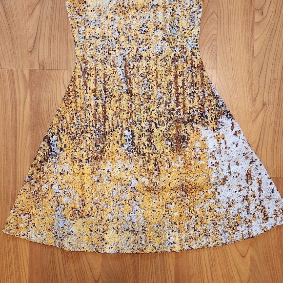 COWCOW Glitter Sequin Print Dress || Small EUC - Picture 3 of 9